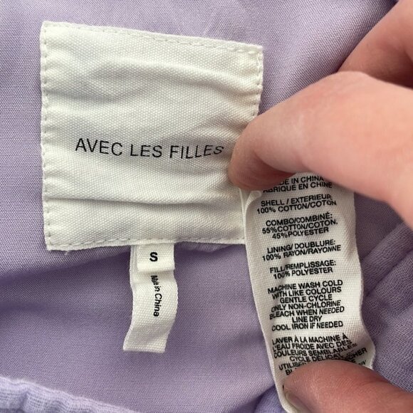 Avec Les Filles Purple Button Up Pockets Size Small S - Picture 10 of 15